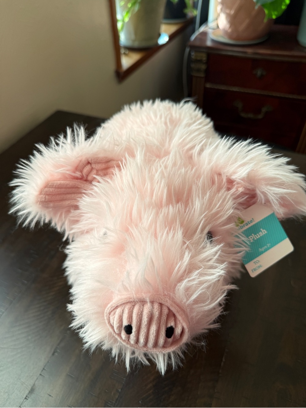 NWT Plush Light Pink Pig toy Soft and Cuddly